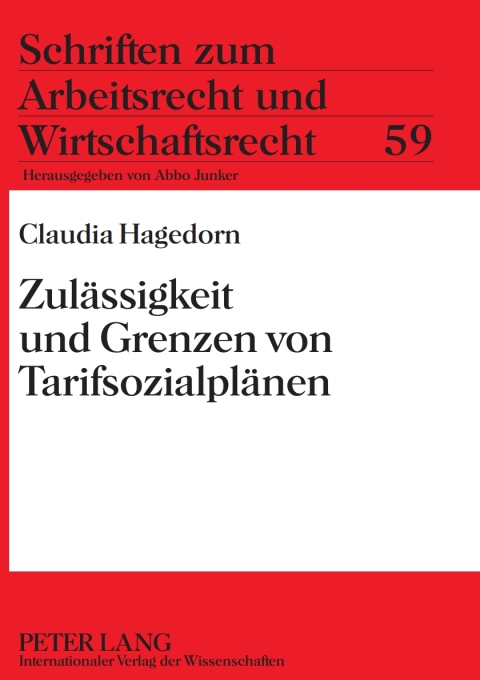 Cover image for book Zulaessigkeit und Grenzen von Tarifsozialplaenen
