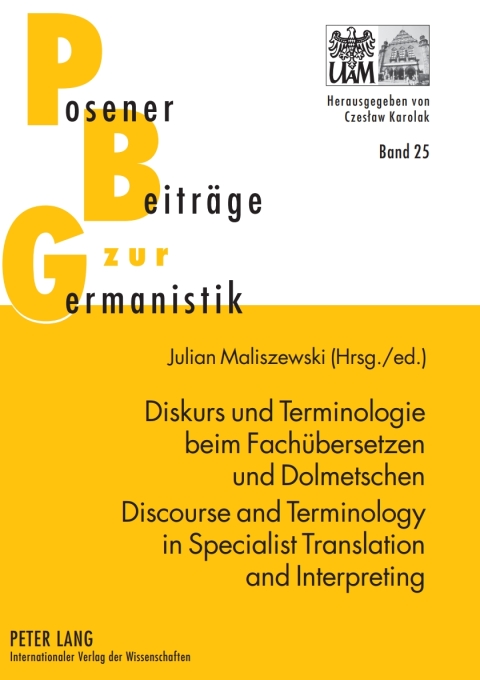 Cover image for book Diskurs und Terminologie beim Fachuebersetzen und Dolmetschen - Discourse and Terminology in Specialist Translation and Interpreting