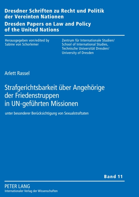 Cover image for book Strafgerichtsbarkeit ueber Angehoerige der Friedenstruppen in UN-gefuehrten Missionen