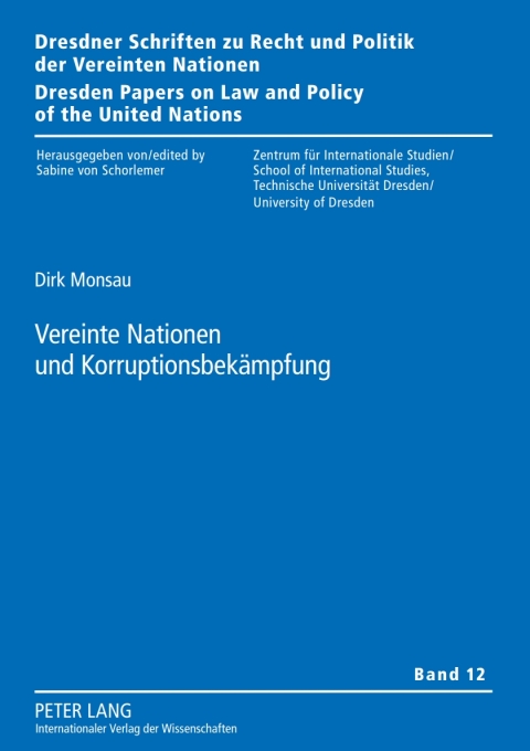 Cover image for book Vereinte Nationen und Korruptionsbekaempfung