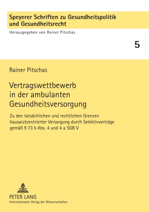Cover image for book Vertragswettbewerb in der ambulanten Gesundheitsversorgung