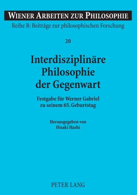 Cover image for book Interdisziplinaere Philosophie der Gegenwart