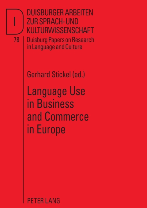 Cover image for book Language Use in Business and Commerce in Europe