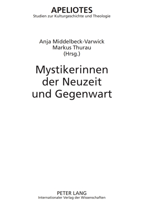 Cover image for book Mystikerinnen der Neuzeit und Gegenwart