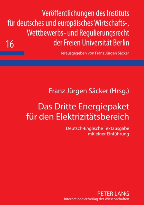 Cover image for book Das Dritte Energiepaket fuer den Elektrizitaetsbereich