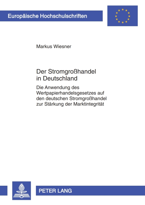 Cover image for book Der Stromgroßhandel in Deutschland