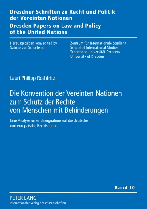 Cover image for book Die Konvention der Vereinten Nationen zum Schutz der Rechte von Menschen mit Behinderungen