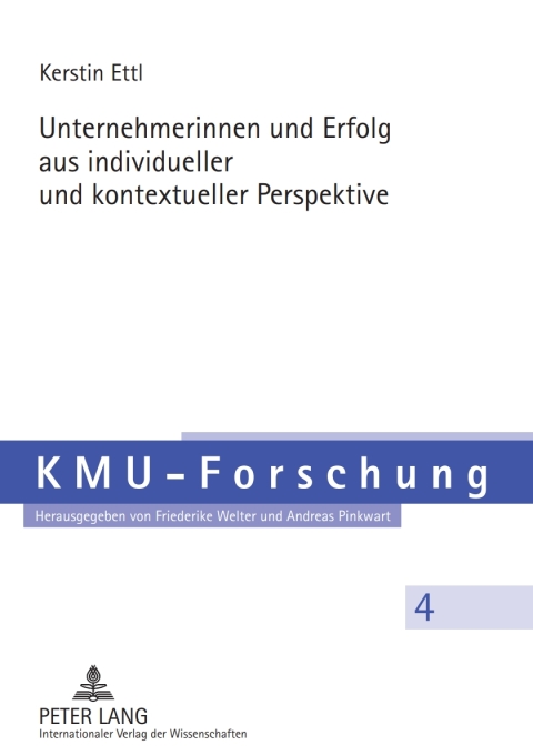 Cover image for book Unternehmerinnen und Erfolg aus individueller und kontextueller Perspektive
