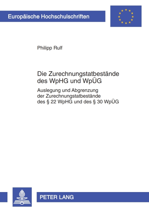 Cover image for book Die Zurechnungstatbestaende des WpHG und WpUeG
