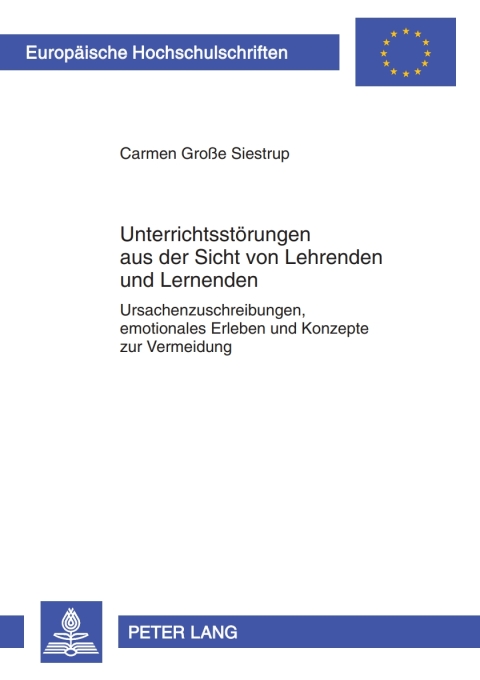 Cover image for book Unterrichtsstoerungen aus der Sicht von Lehrenden und Lernenden