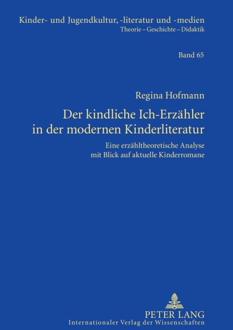 Cover image for book Der kindliche Ich-Erzaehler in der modernen Kinderliteratur