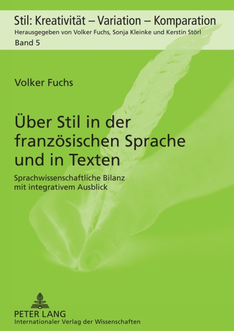Cover image for book Ueber Stil in der franzoesischen Sprache und in Texten