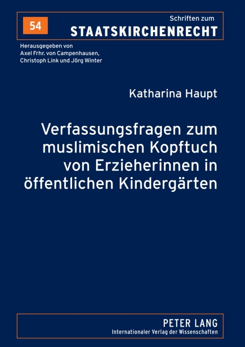 Cover image for book Verfassungsfragen zum muslimischen Kopftuch von Erzieherinnen in oeffentlichen Kindergaerten