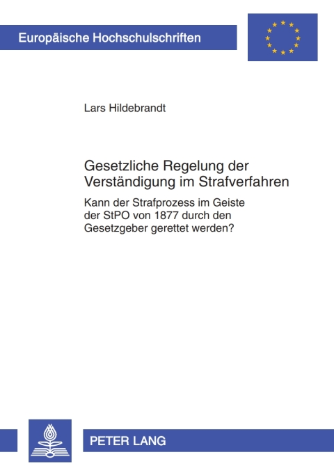 Cover image for book Gesetzliche Regelung zur Verstaendigung im Strafverfahren