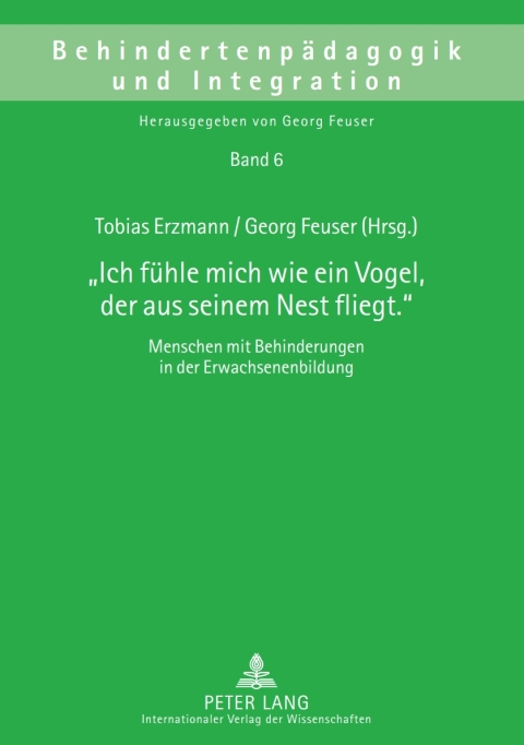 Cover image for book «Ich fuehle mich wie ein Vogel, der aus seinem Nest fliegt.»