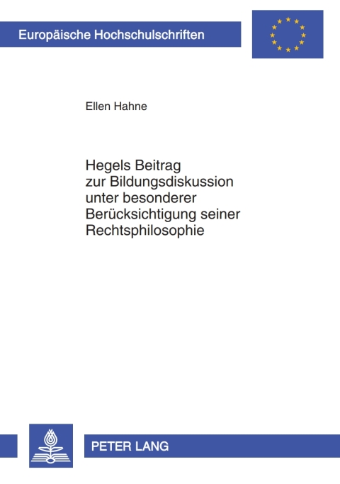 Cover image for book Hegels Beitrag zur Bildungsdiskussion unter besonderer Beruecksichtigung seiner Rechtsphilosophie