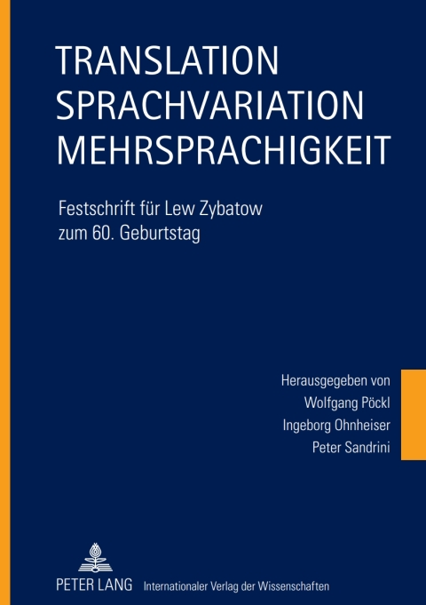 Cover image for book Translation – Sprachvariation – Mehrsprachigkeit