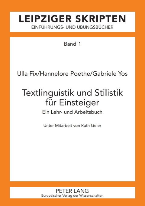 Cover image for book Textlinguistik und Stilistik fuer Einsteiger