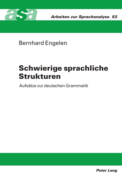Cover image for book Schwierige sprachliche Strukturen