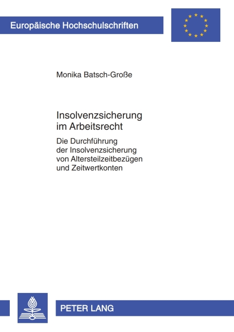 Cover image for book Insolvenzsicherung im Arbeitsrecht