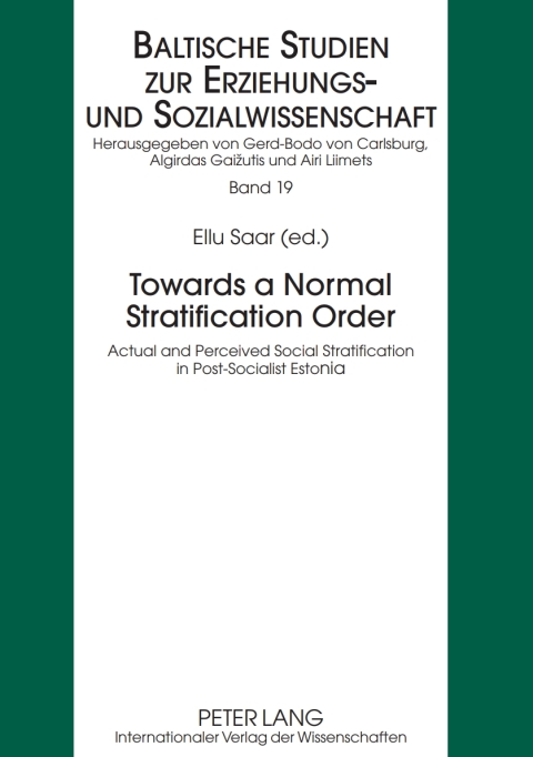 Cover image for book Towards a Normal Stratification Order