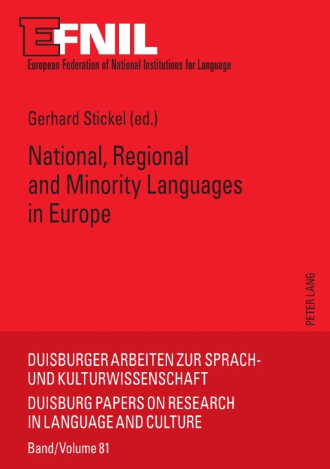 Cover image for book National, Regional and Minority Languages in Europe