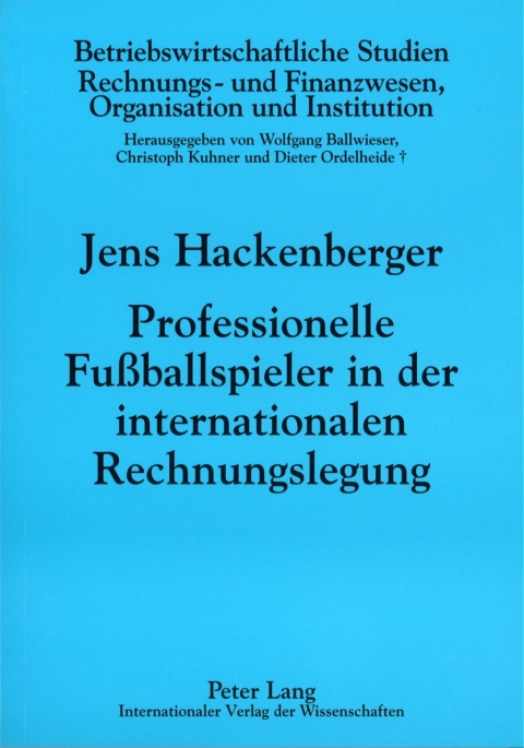Cover image for book Professionelle Fußballspieler in der internationalen Rechnungslegung