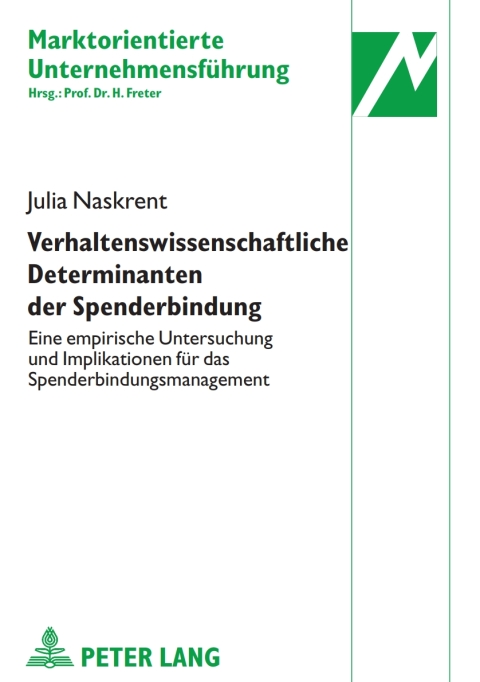 Cover image for book Verhaltenswissenschaftliche Determinanten der Spenderbindung