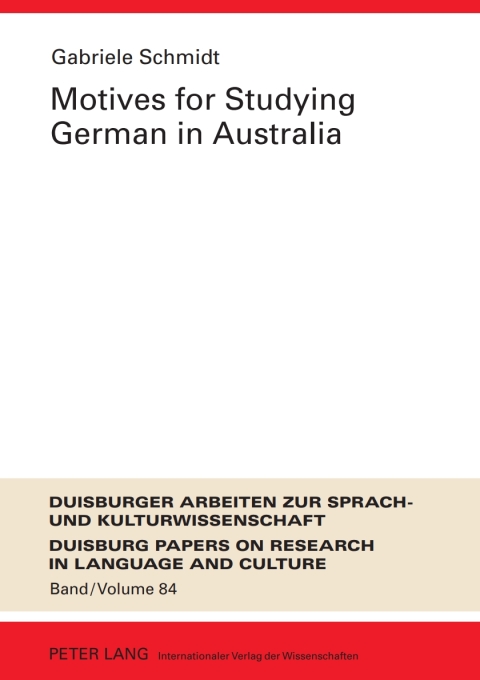 Cover image for book Motives for Studying German in Australia