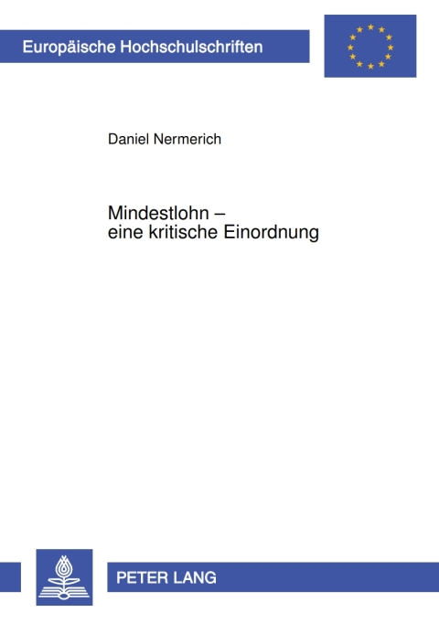 Cover image for book Mindestlohn – eine kritische Einordnung