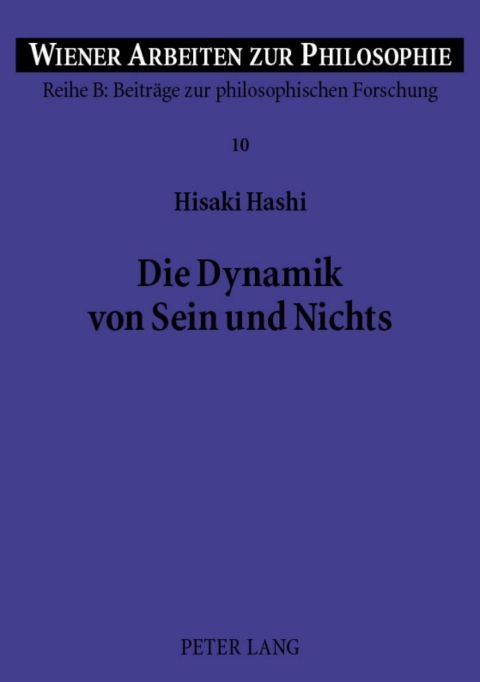 Cover image for book Die Dynamik von Sein und Nichts