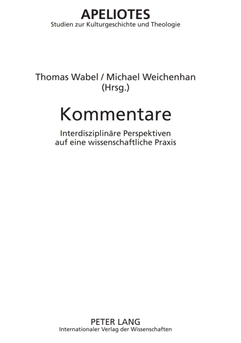 Cover image for book Kommentare