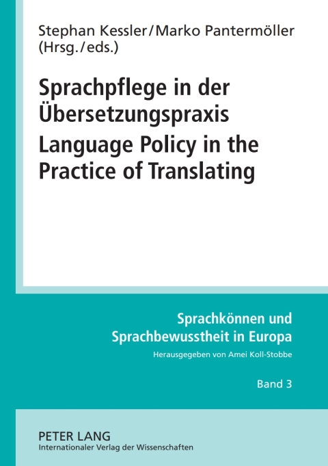 Cover image for book Sprachpflege in der Uebersetzungspraxis- Language Policy in the Practice of Translating