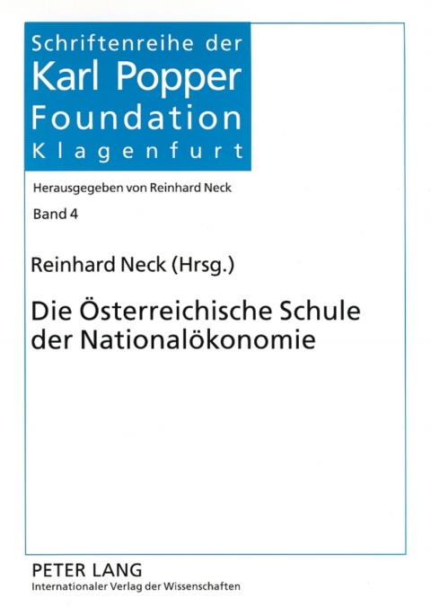 Cover image for book Die Oesterreichische Schule der Nationaloekonomie