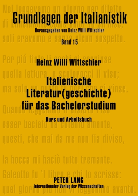 Cover image for book Italienische Literatur(geschichte) fuer das Bachelorstudium