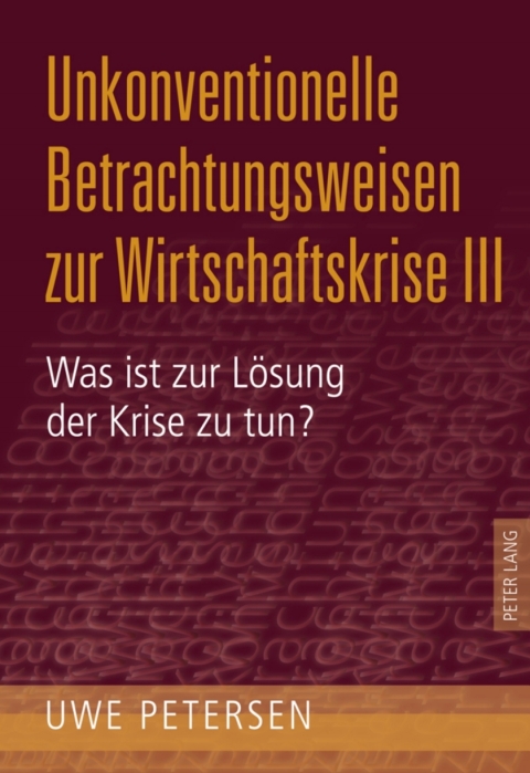 Cover image for book Unkonventionelle Betrachtungsweisen zur Wirtschaftskrise III