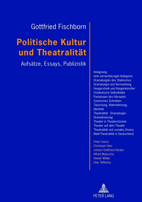 Cover image for book Politische Kultur und Theatralitaet