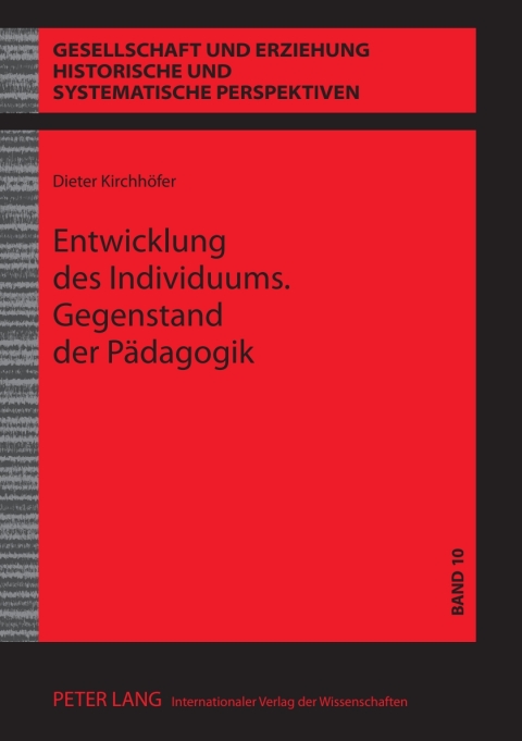 Cover image for book Entwicklung des Individuums. Gegenstand der Paedagogik
