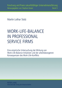 Cover image: Work-Life-Balance in Professional Service Firms 1st edition 9783631636053