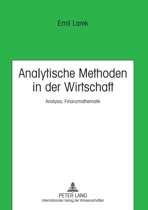 Cover image for book Analytische Methoden in der Wirtschaft