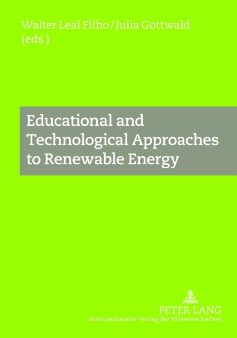 Cover image for book Educational and Technological Approaches to Renewable Energy