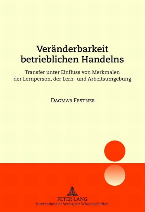 Cover image for book Veraenderbarkeit betrieblichen Handelns