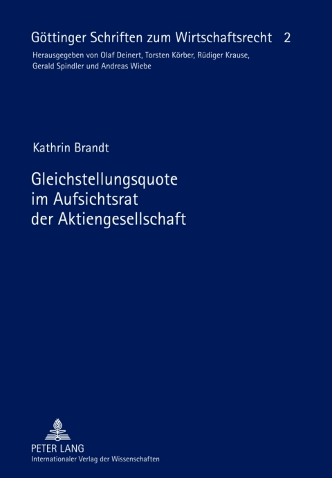 Cover image for book Gleichstellungsquote im Aufsichtsrat der Aktiengesellschaft