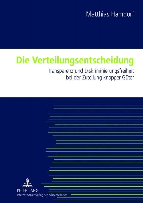 Cover image for book Die Verteilungsentscheidung