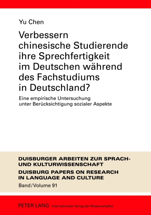 Cover image for book Verbessern chinesische Studierende ihre Sprechfertigkeit im Deutschen waehrend des Fachstudiums in Deutschland?