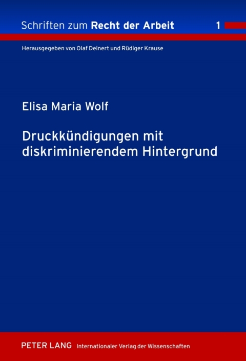 Cover image for book Druckkuendigungen mit diskriminierendem Hintergrund