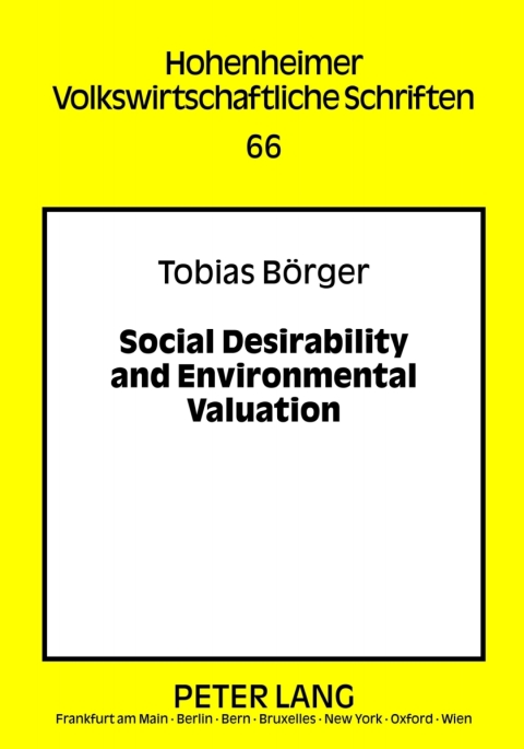 Cover image for book Social Desirability and Environmental Valuation
