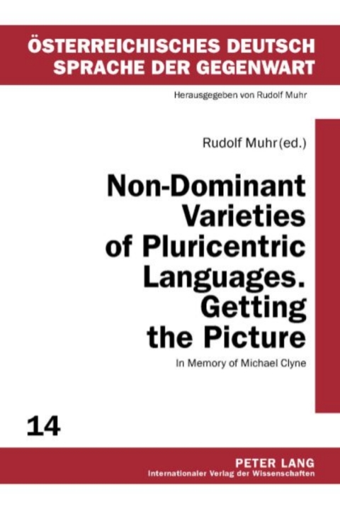 Cover image for book Non-Dominant Varieties of Pluricentric Languages. Getting the Picture