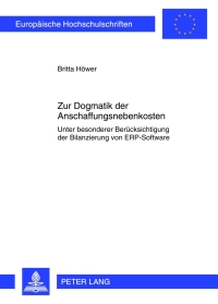 Cover image: Zur Dogmatik der Anschaffungsnebenkosten 1st edition 9783631638309