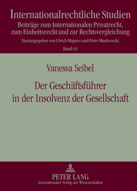 Cover image for book Der Geschaeftsfuehrer in der Insolvenz der Gesellschaft